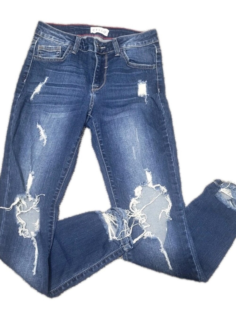 CELLO $67 Distressed Stretch Skinny Jeans Sz 3